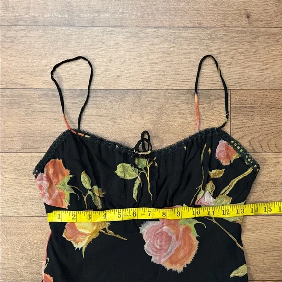 Vintage Betsey Johnson Size Small Dark Floral Mini Dress Dainty Feminine 90’s - Picture 14 of 16